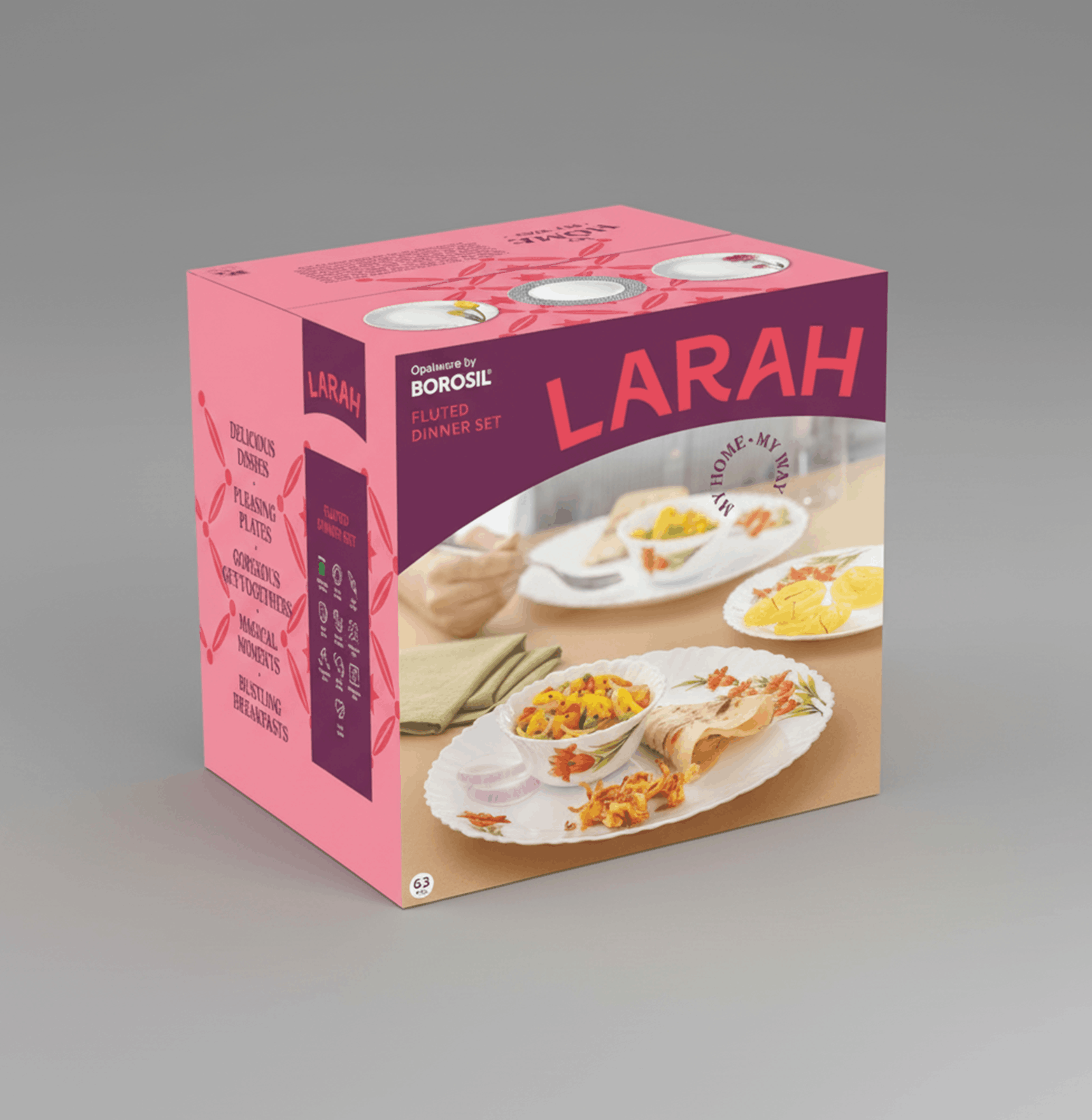 LARAH BY BOROSIL DINNERWARE SET